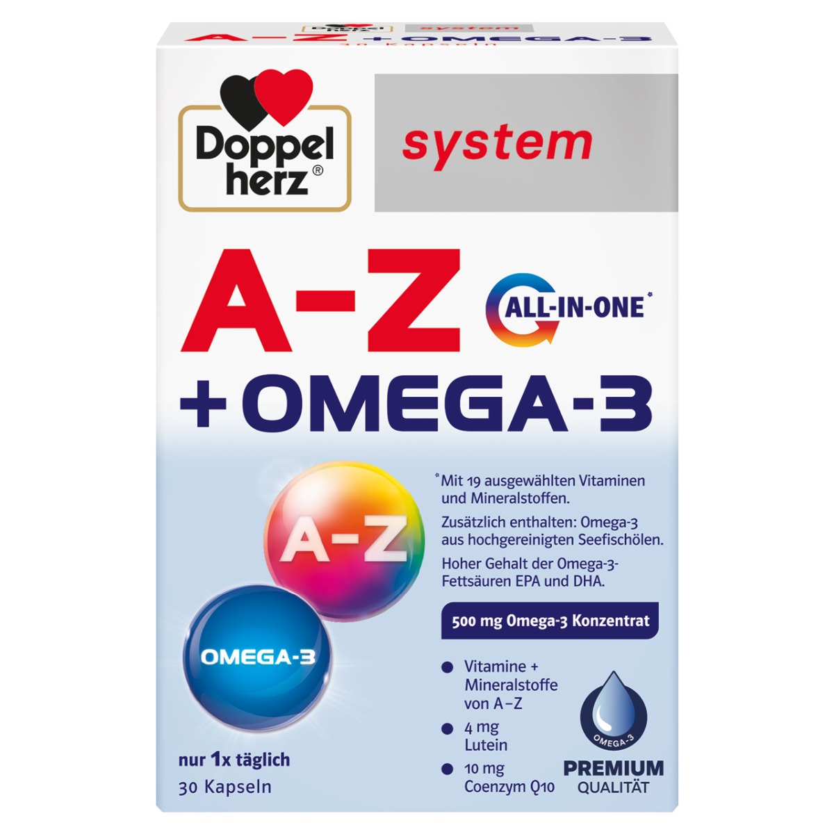 System A-Z + Omega-3 System, 30 capsule, Doppelherz