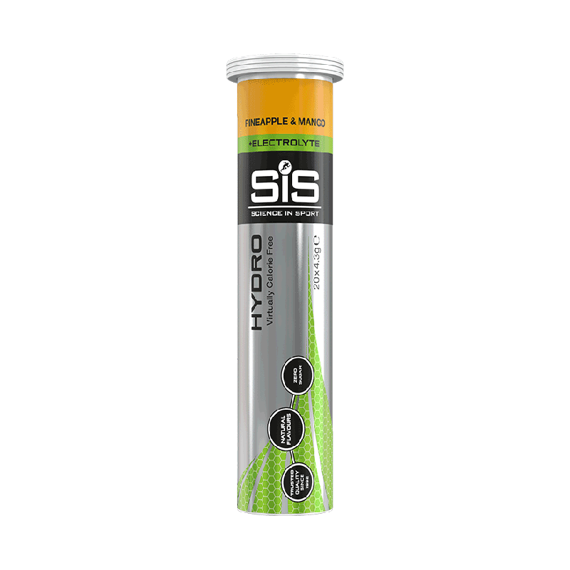 Tablete efervescente cu electroliti ananas si mango Go Hydro, 20 tablete, SiS