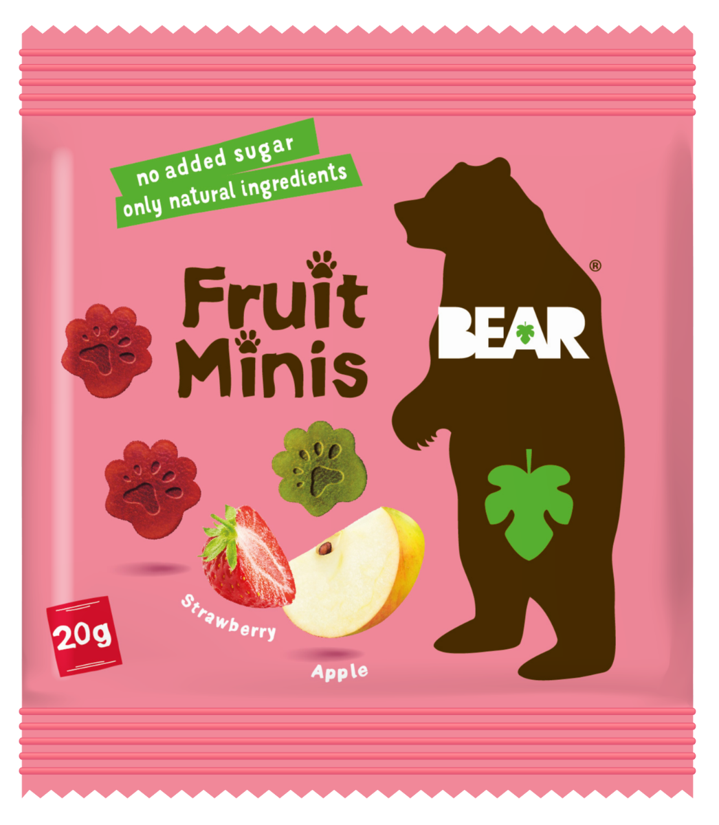 Talpite dino cu mere si capsuni, 20g, Bear