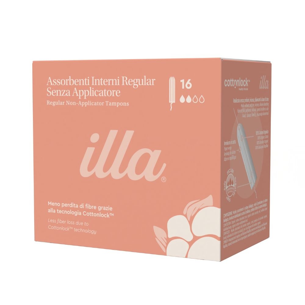 Tampoane interne din bumbac organic Regular, 16 buc, Illa