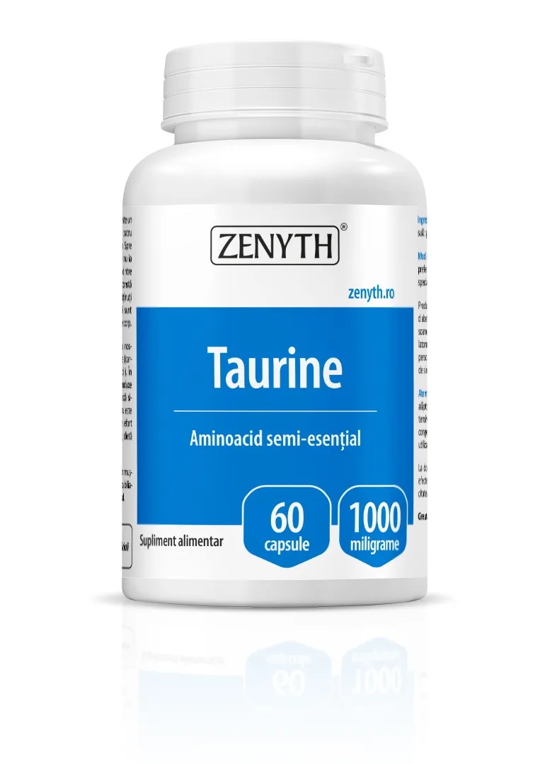 Taurine, 1000mg, 60 capsule, Zenyth