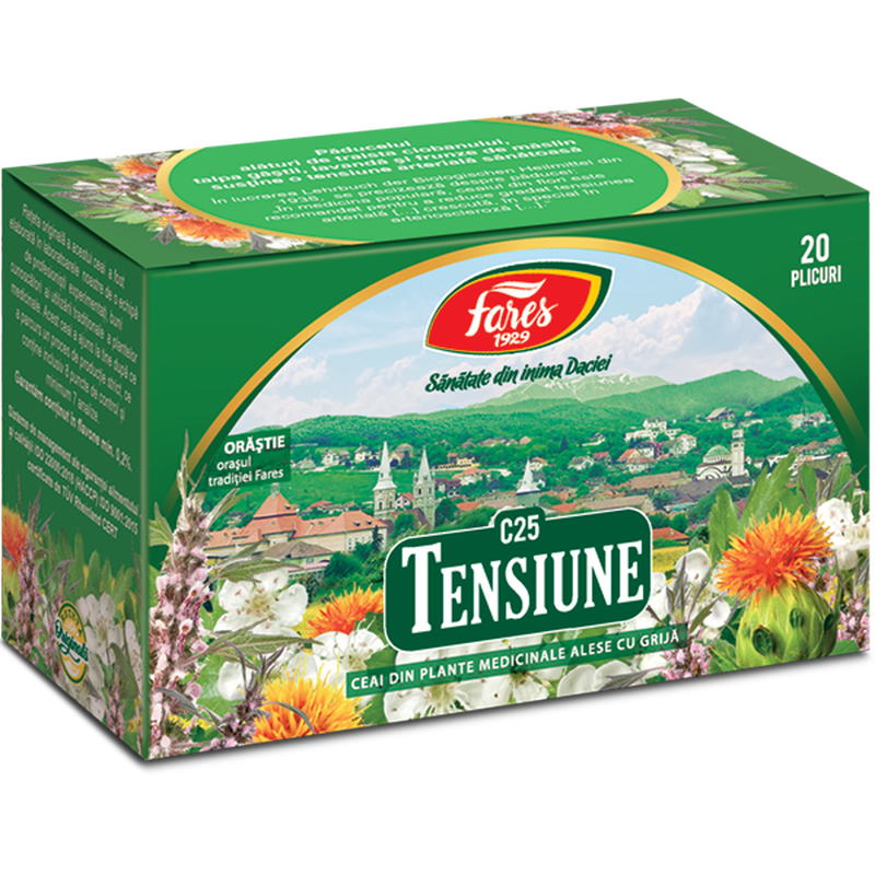 Tensiune, C25, ceai la plic, Fares | 20 plicuri