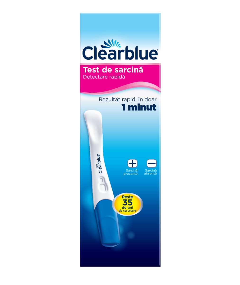 Test de sarcina detectare rapida, 1 bucata, Clearblue