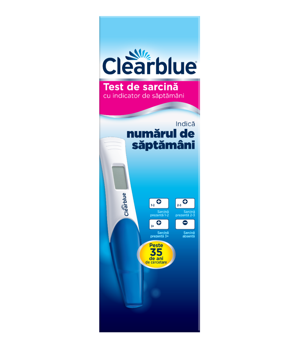 Test de sarcina digital cu indicator de saptamani, 1 bucata, Clearblue