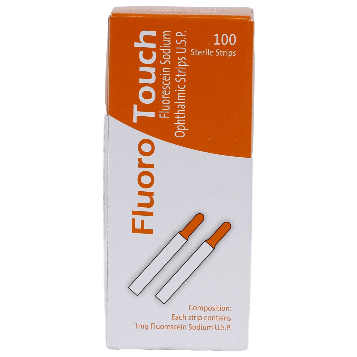 Test Fluoro-Touch cu fluoresceina pentru depistarea defectelor epiteliului corneean, steril, 100 buc