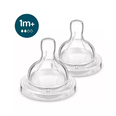 Tetina anti-colici 1 luna+, debit 2, 2 bucati, SCY762/02, Philips Avent