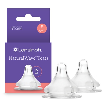 Tetină din silicon cu flux Rapid, 6 luni+, 2 bucăți, Lansinoh