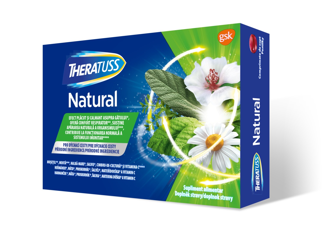 TheraTuss Natural, 16 comprimate de supt, Glaxosmithkline