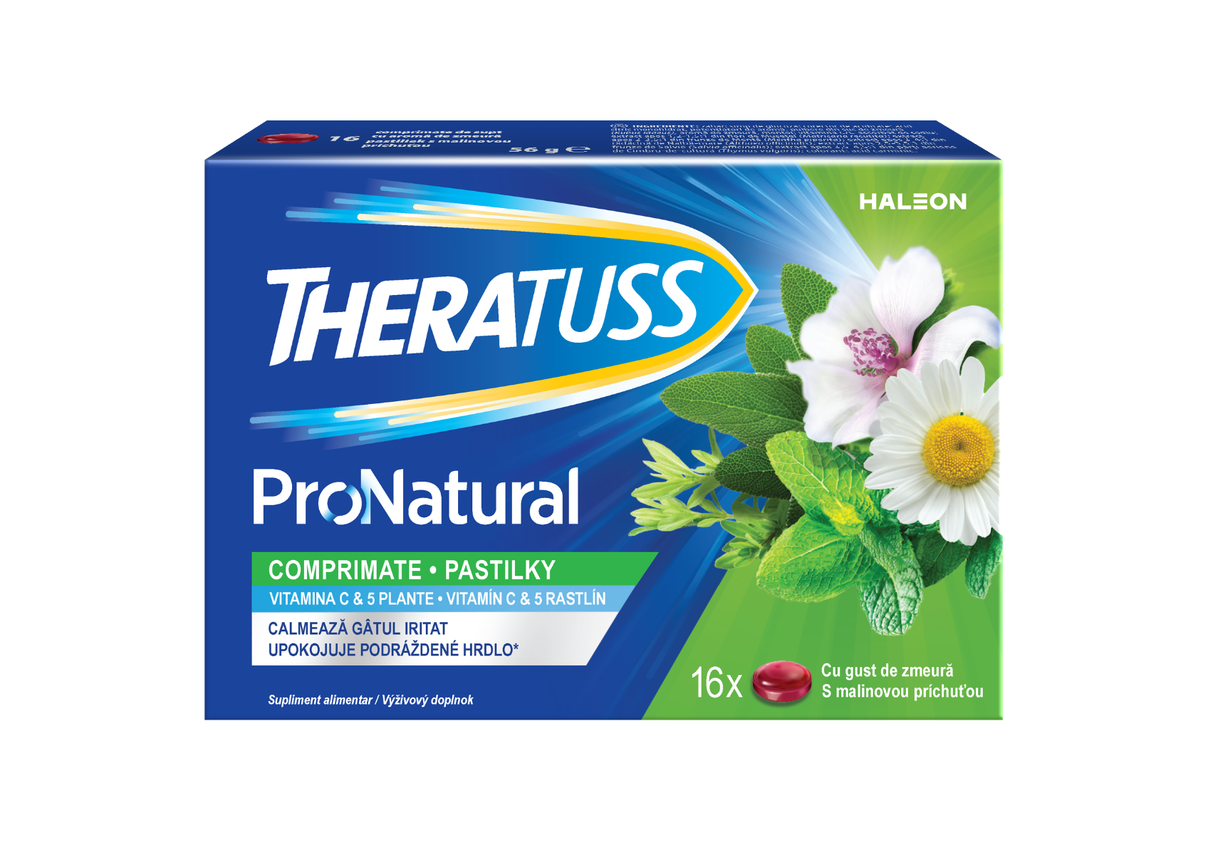 Theratuss Natural comprimate de supt, 16 comprimate, Haleon