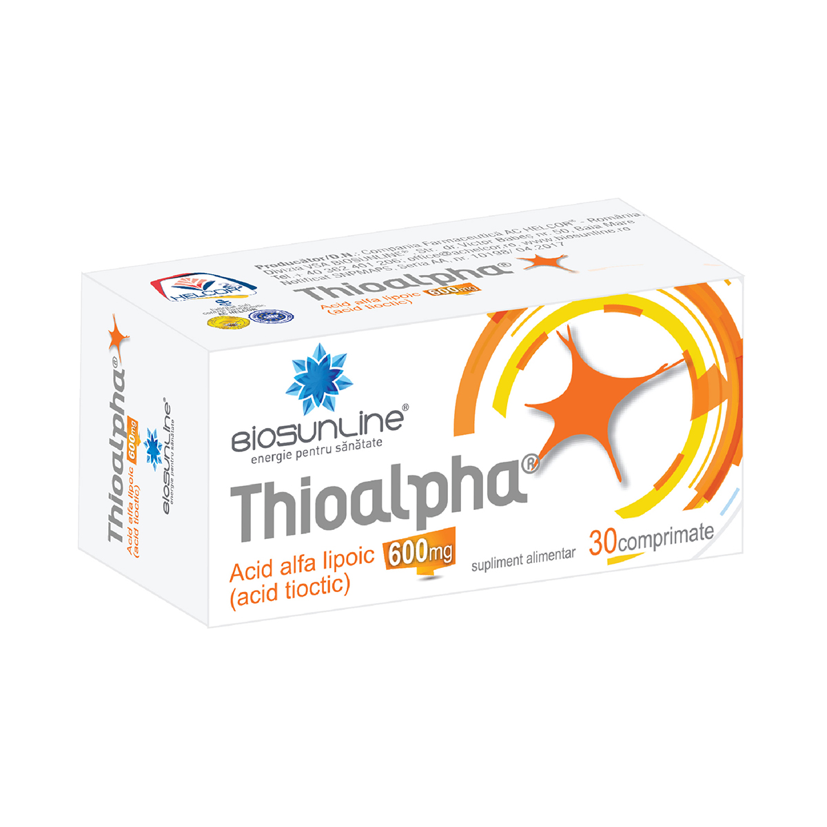 Thioalpha 600mg, 30 comprimate, BioSunLine