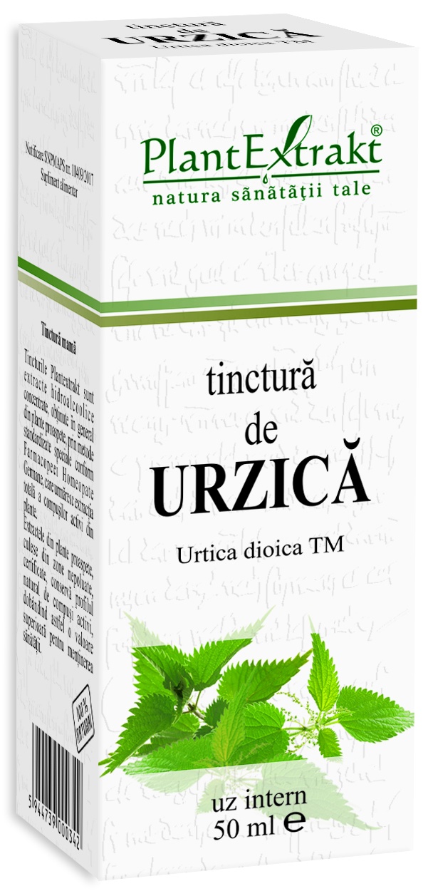 Tinctura de urzica, 50 ml, Plantextrakt