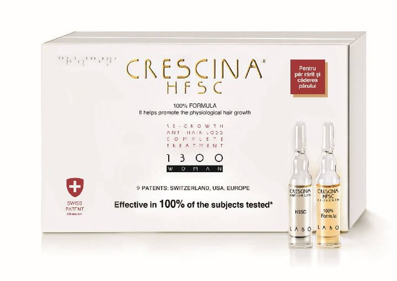 Tratament complet pentru femei Crescina Transdermic HFSC 1300 WOMAN, Labo | 10 + 10 fiole x 3.5 ml