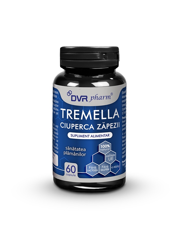 Tremella - ciuperca zapezii, 60 capsule, DVR Pharm