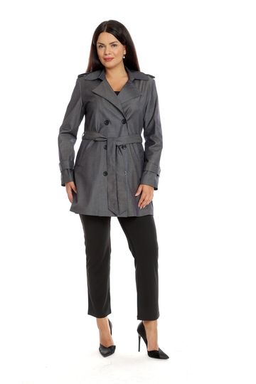 Trenci dama DT22T07G gri inchis, Dress to Impress | marimea 36