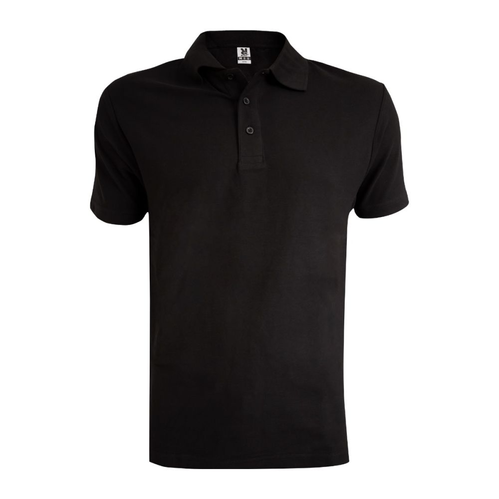Tricou polo unisex, bumbac, negru