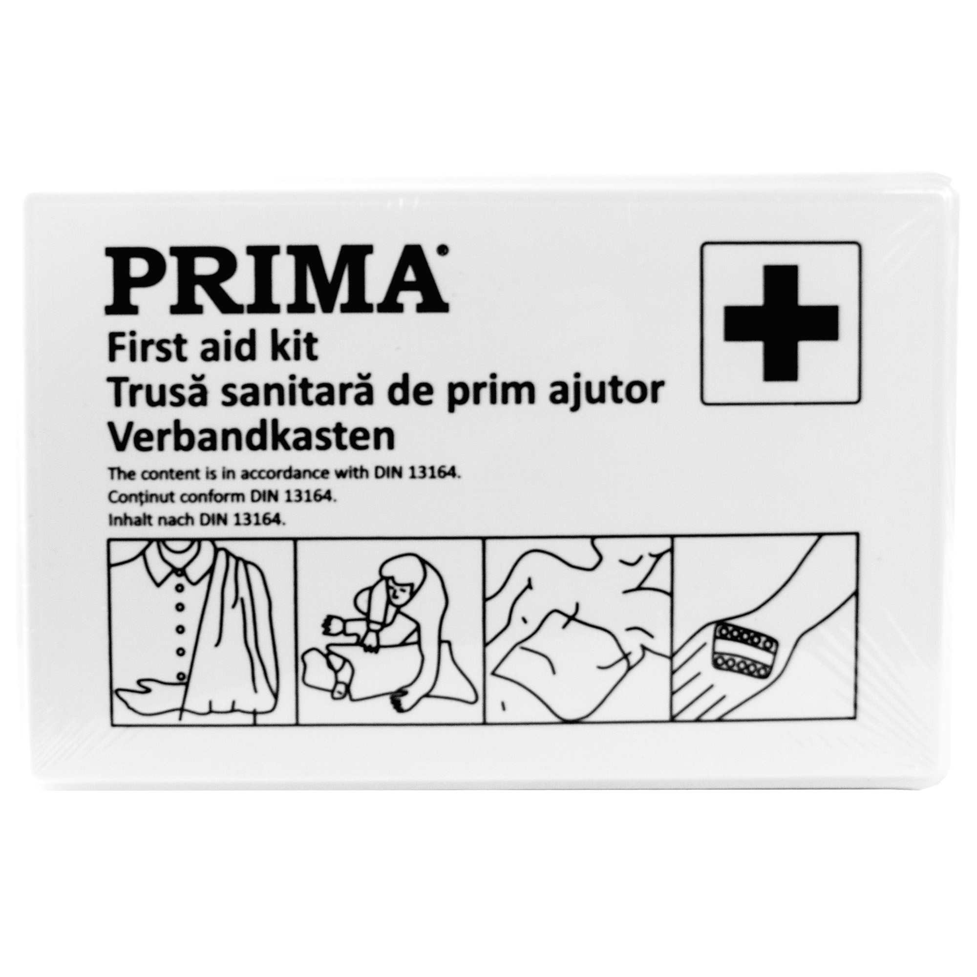 Trusa prim ajutor auto DIN13164 avizata RAR, PRIMA