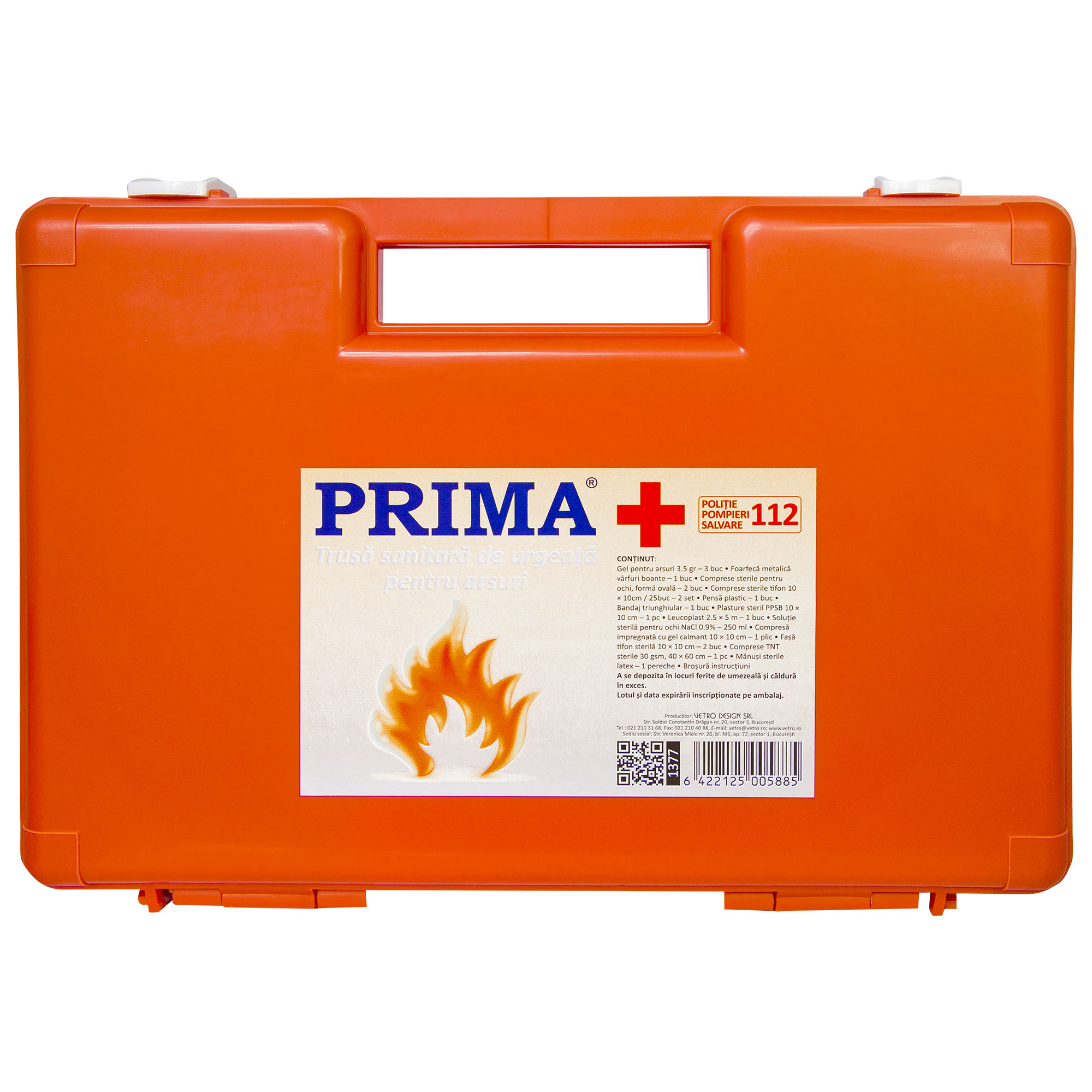 Trusa sanitara de urgenta pentru arsuri PRIMA