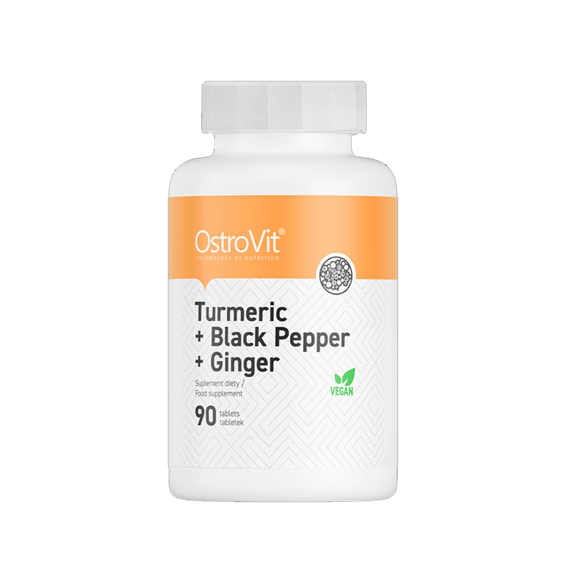 Turmeric + Ghimbir + Piper negru, 90 tablete, OstroVit