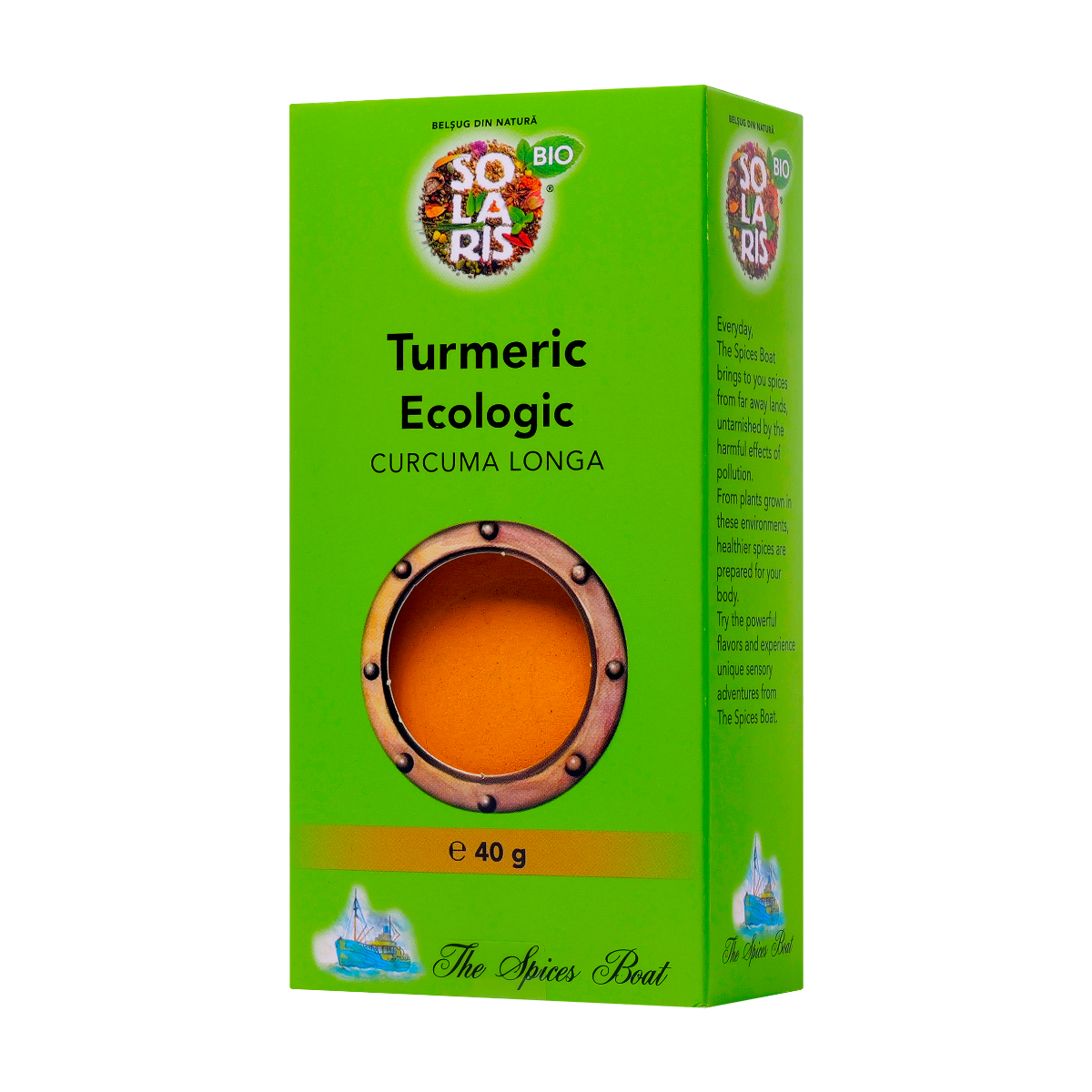 Turmeric macinat Eco The Spices Boat, 40g, Solaris
