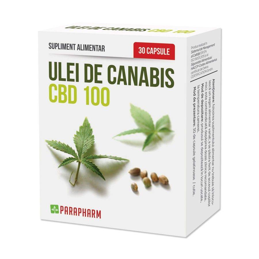 Ulei de Canabis - CBD 100, 30cps - Parapharm