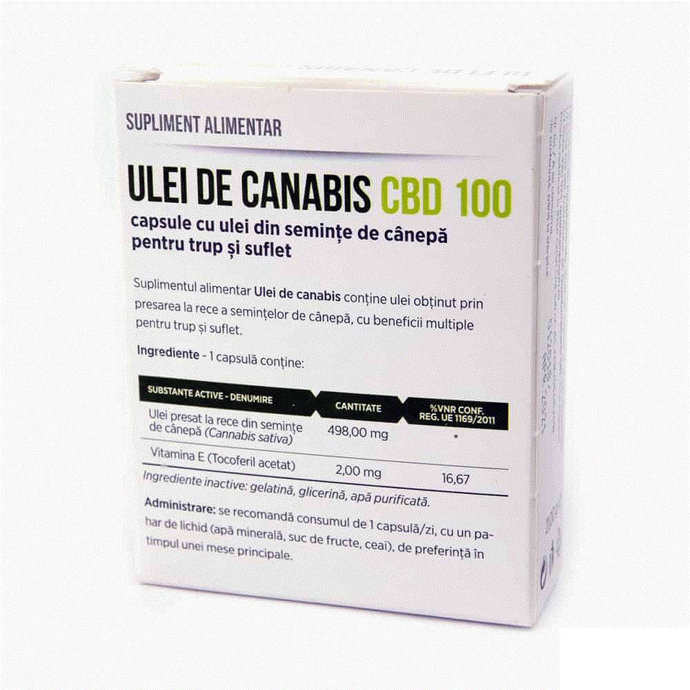 Ulei de Canabis - CBD 100, 30cps - Parapharm - poza 2