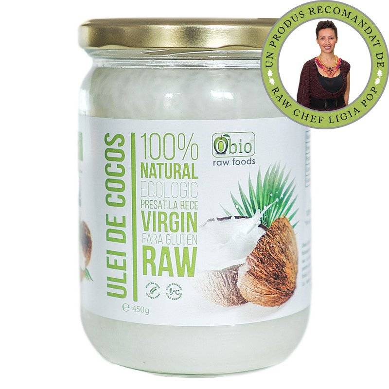 Ulei de cocos extra virgin, ECO-BIO, OBIO - 500ml (450g) - poza 2