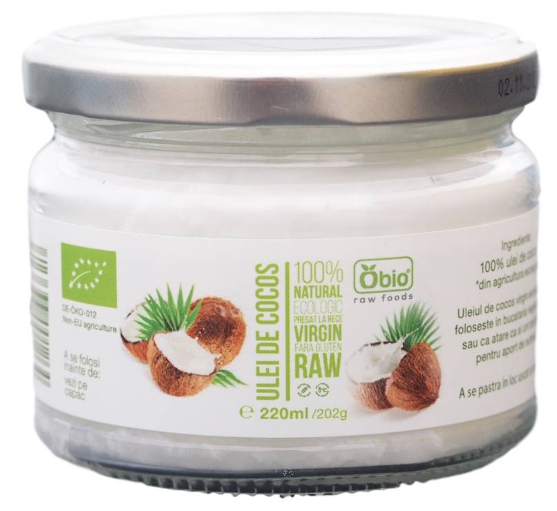 Ulei de cocos extra virgin, ECO-BIO, OBIO - 500ml (450g) - poza 5