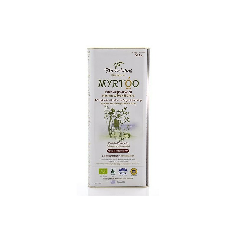 Ulei de masline extravirgin myrtoo bio 5l Stamatakos Olivegrove