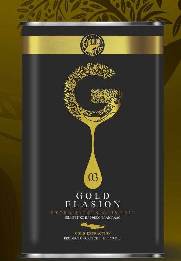Ulei de masline extravirgin presat la rece 0,3 aciditate 1000 ml - cutie tabla - ELASION - poza 1