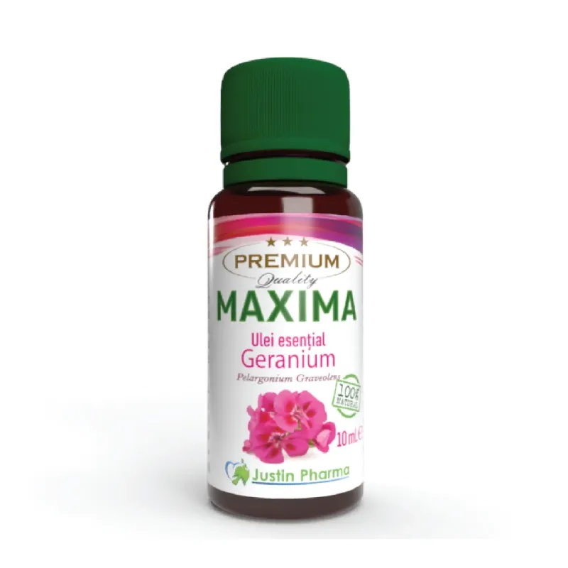 Ulei esential de Geranium, 10ml, Justin Pharma