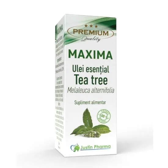 Ulei esential de Tea-tree pentru uz intern, 10ml, Justin Pharma
