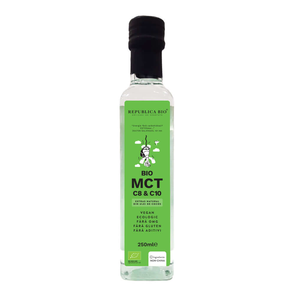 Ulei MCT BIO C8 & C10 din ulei de cocos fara gluten, 250ml, Republica Bio