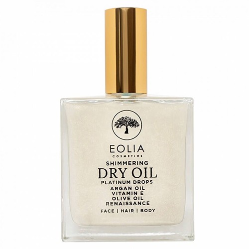 Ulei organic uscat cu sclipici, Platinum Drops, Renaissance, 100ml, Eolia
