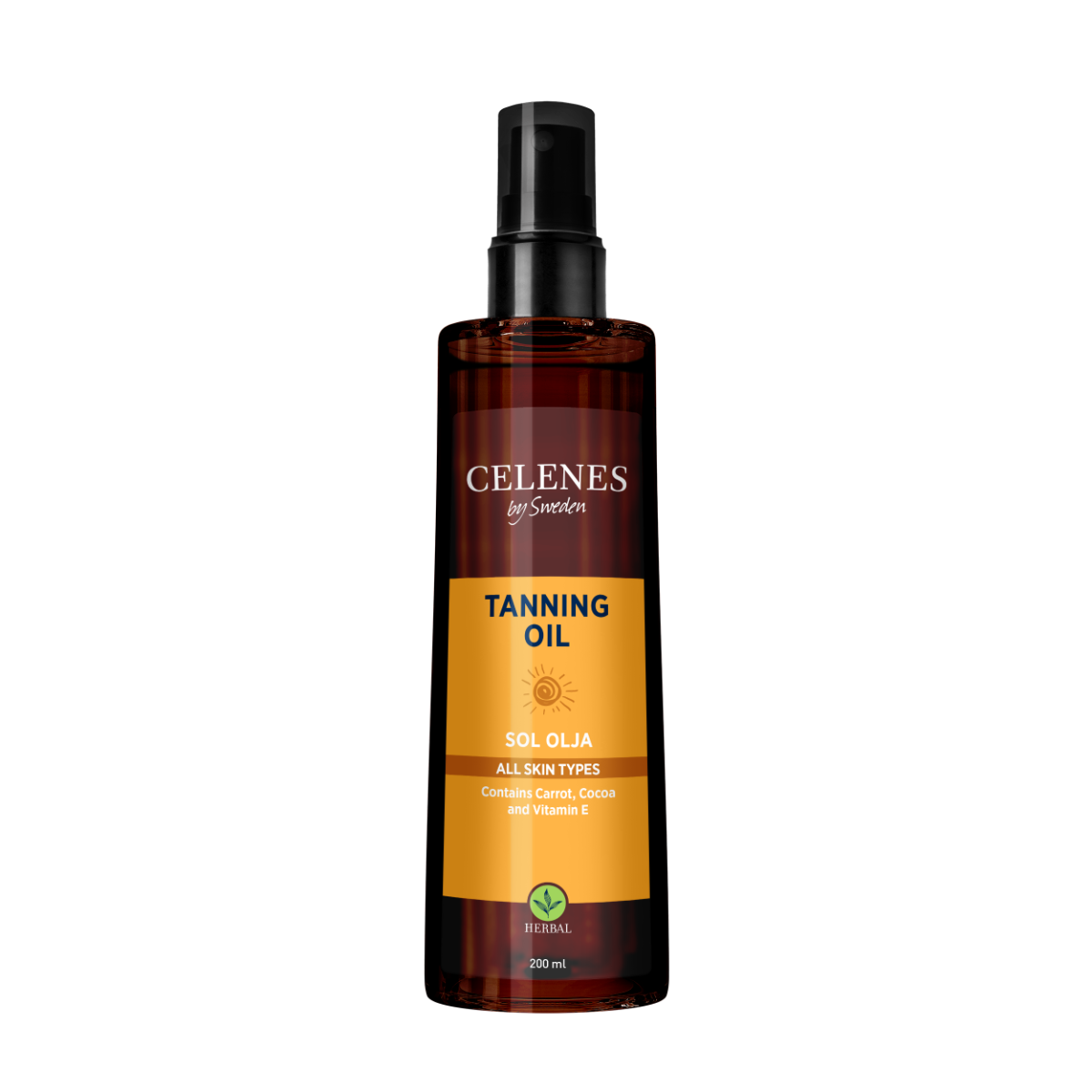 Ulei pentru bronzare Herbal, 200ml, Celenes