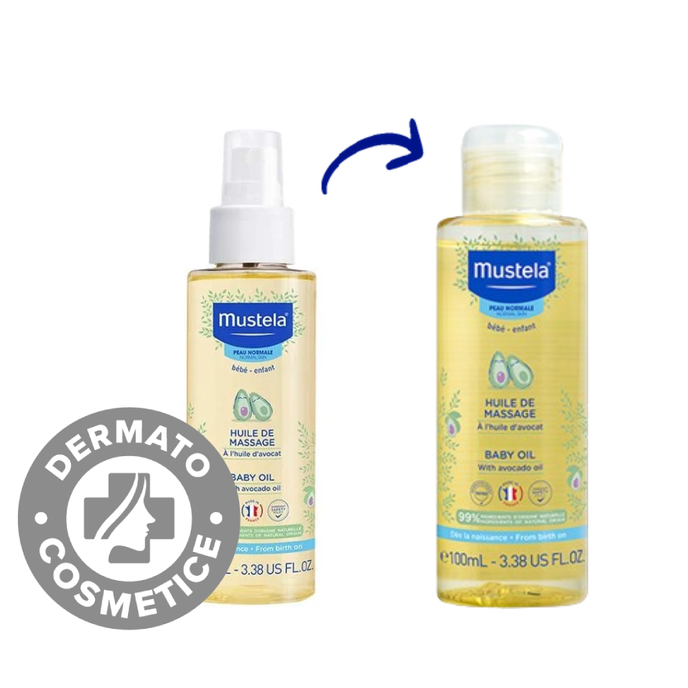 Ulei pentru masaj bebe, 100ml, Mustela