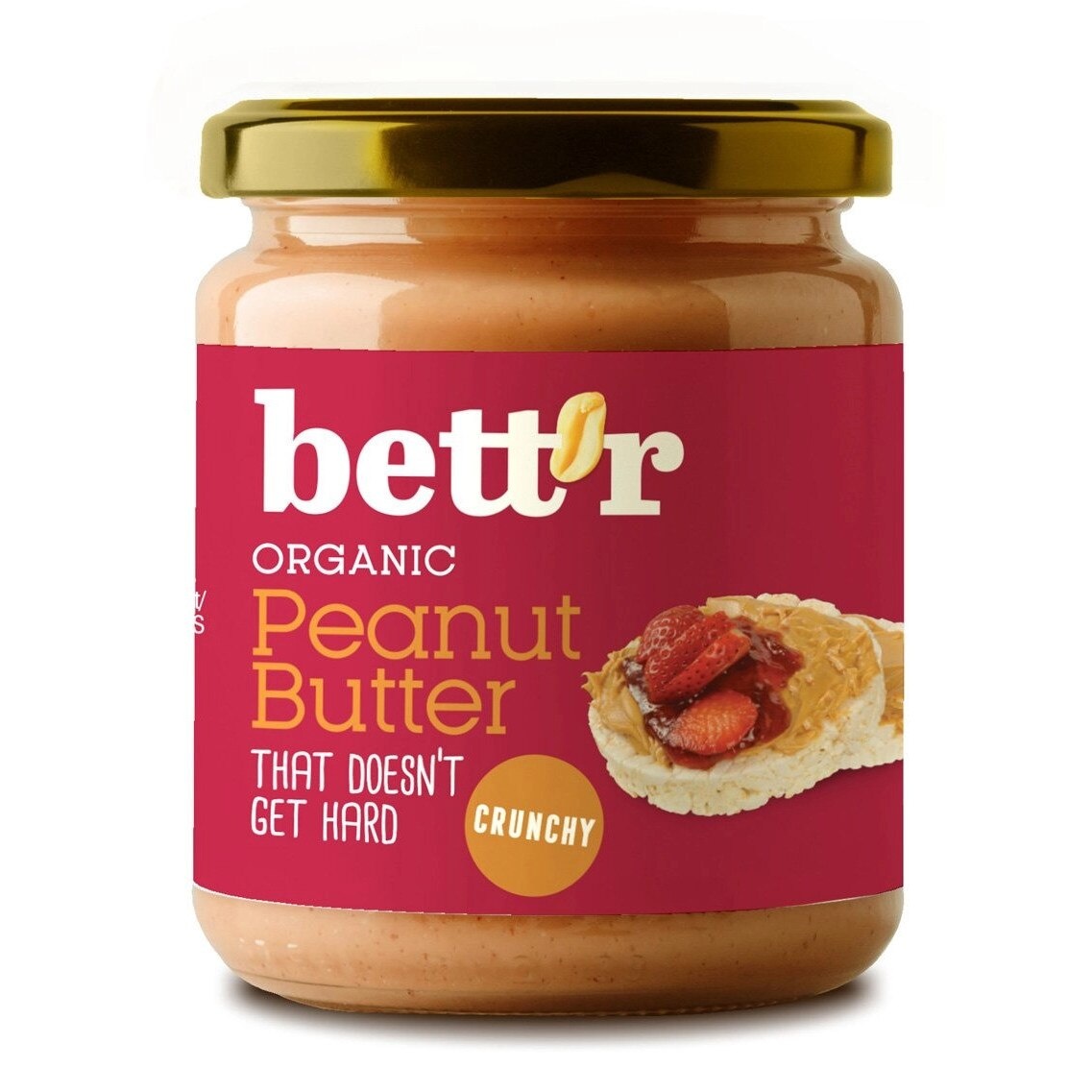Unt de arahide crunchy bio, 250g, Bettr