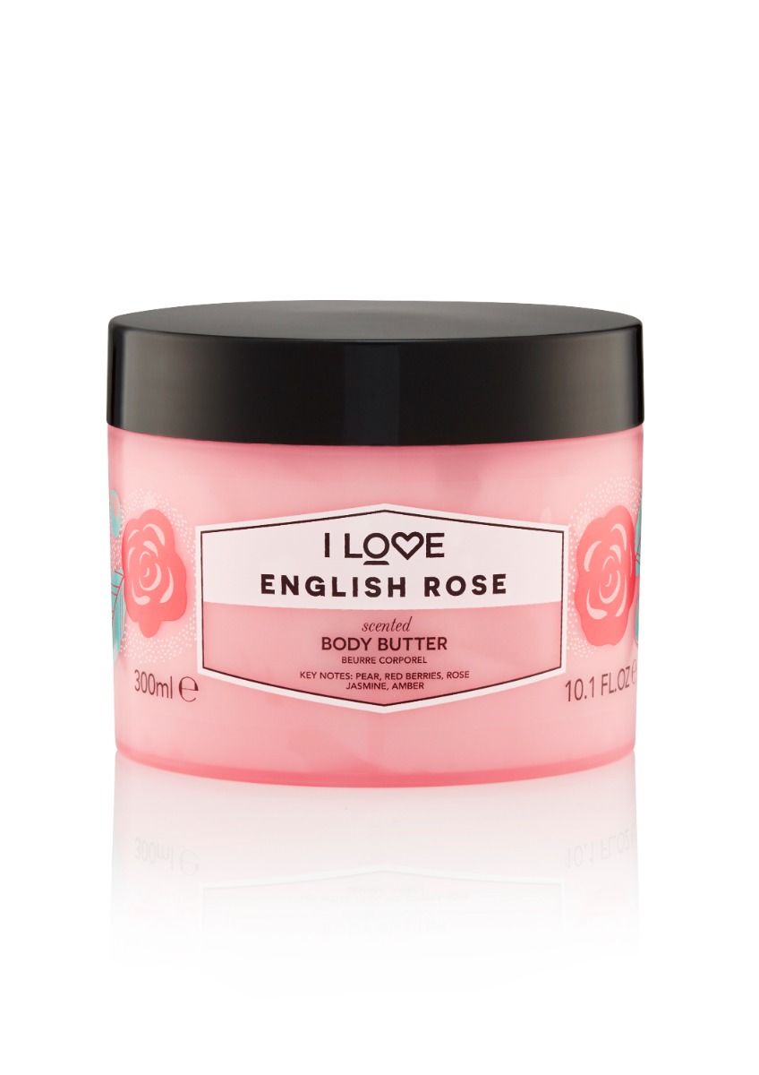 Unt de corp English Rose Signature, 330ml, I Love Cosmetics