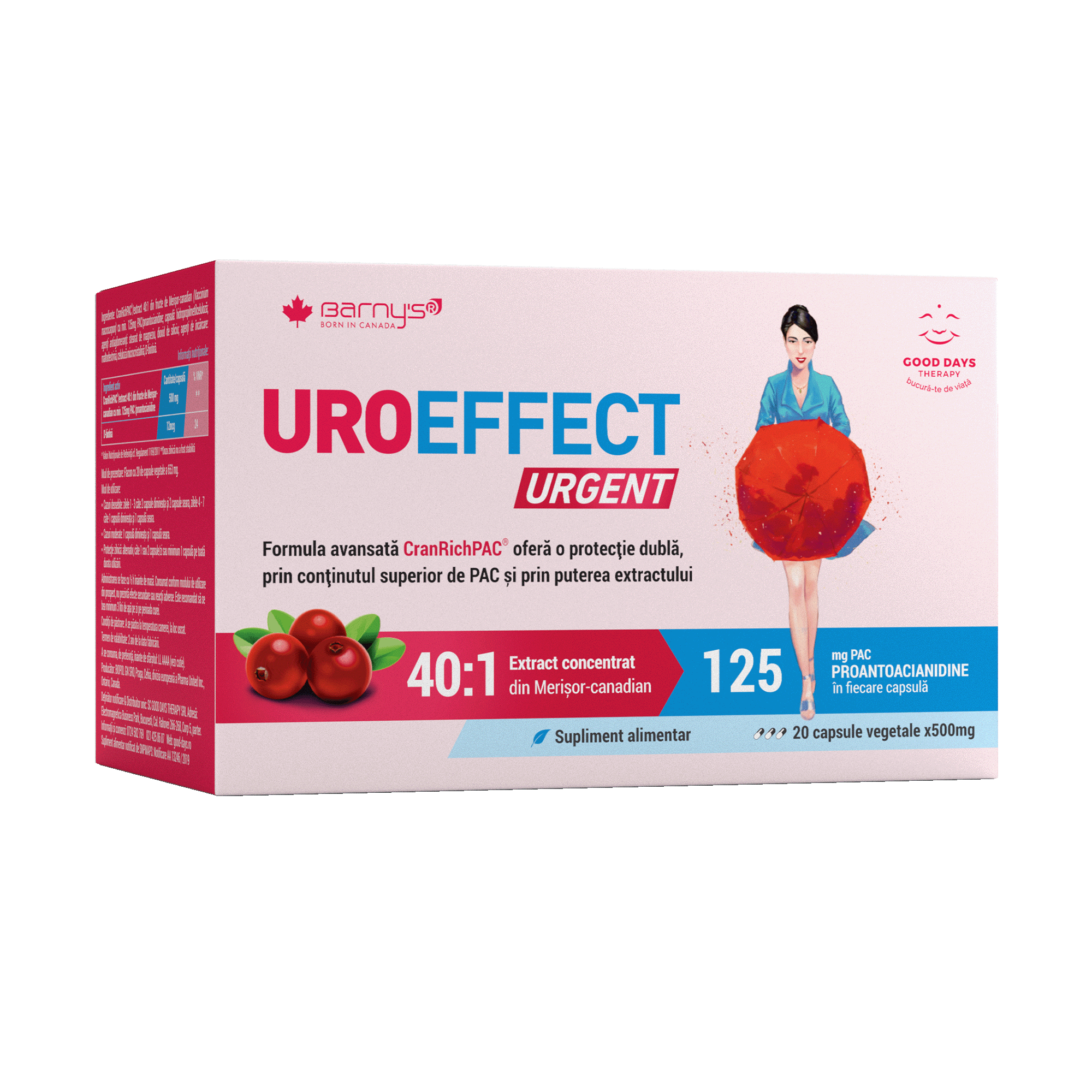 Uroeffect Urgent, 20 capsule vegetale, Good Days Therapy