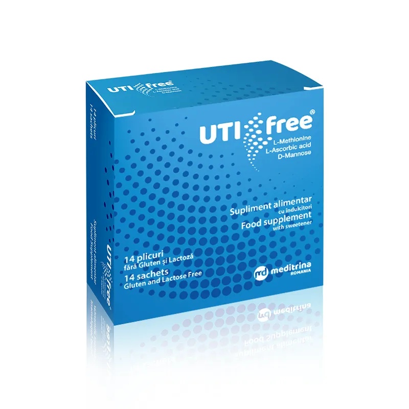 UTI Free pulbere, 14 plicuri, Meditrina
