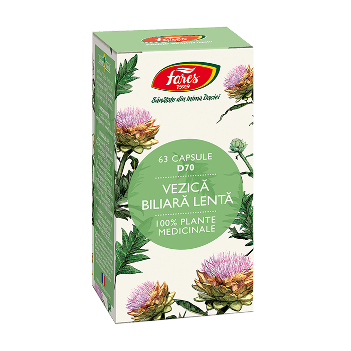 Vezica biliara lenta, 63 capsule, Fares
