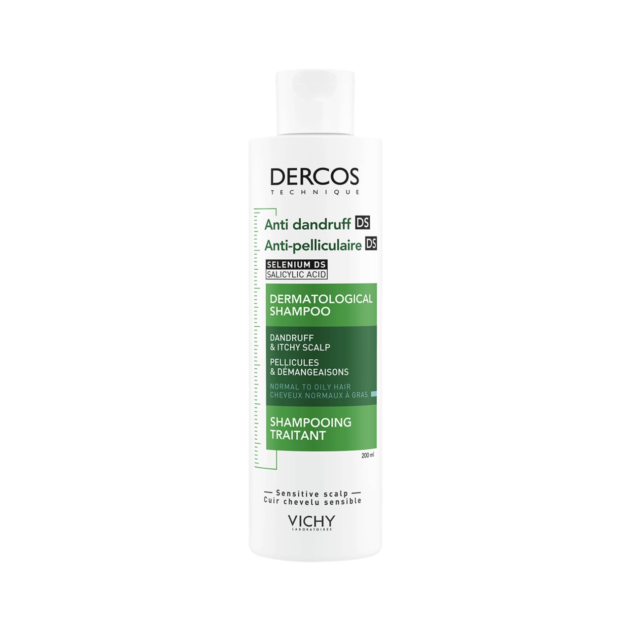 VICHY Dercos DS Sampon anti-matreata par normal si gras, 200ml