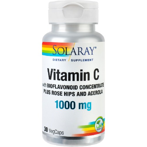 Vitamin C 1000mg, 30cps, Solaray
