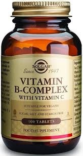 Vitamina B Complex, 100 comprimate, Solgar + vitamina C