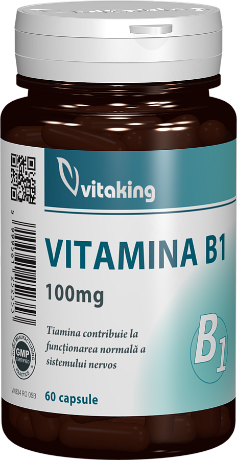 Vitamina B1 Tiamina 100mg, 60 capsule, Vitaking