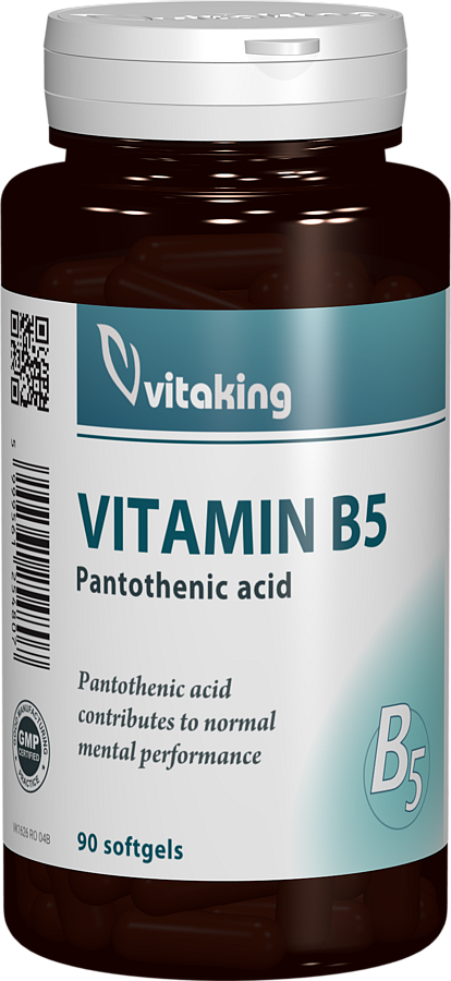 Vitamina B5 Acid pantotenic 200mg, 90 capsule gelatinoase, Vitaking