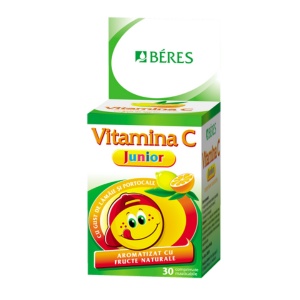 Vitamina C Junior, 30 comprimate masticabile, Beres