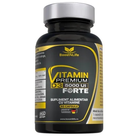 Vitamina D3 Premium Forte, 5000 UI, 60cps., Boost4Life