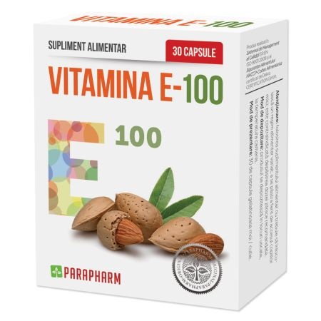 Vitamina E 120mg | D-alfa Tocoferol - 30 Capsule Parapharm