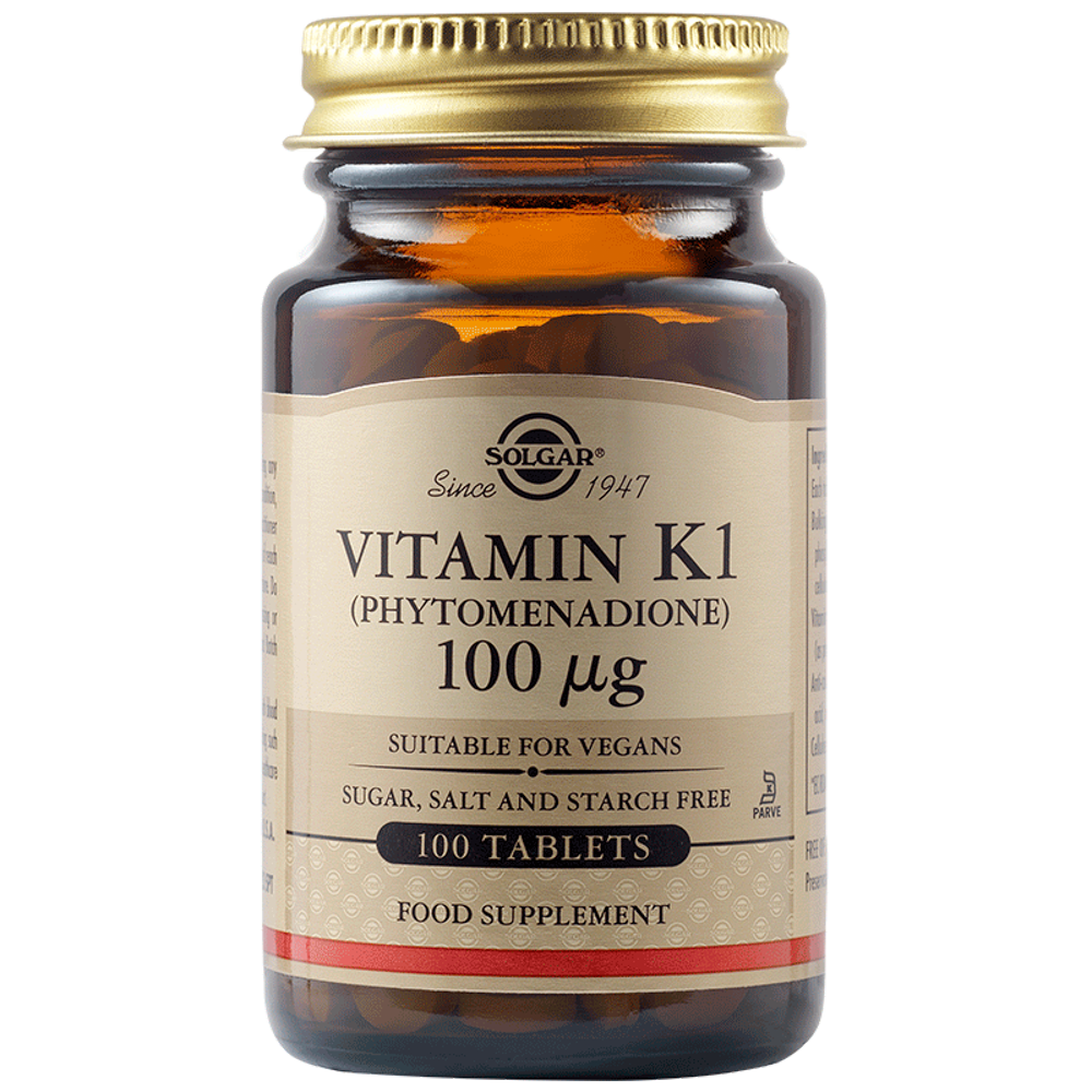 Vitamina K1 100mcg, 100 tablete, Solgar