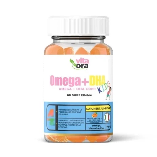 Vitaora Omega + DHA Kids, 60 jeleuri